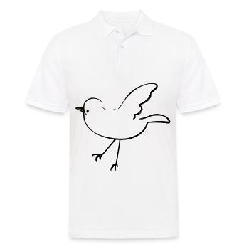 Vogel Tier fliegen cartoon - Männer Poloshirt - Weiß - Vorne - Kai (181cm)