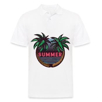 Sommer Sonne Strand Urlaub Meer Geschenkidee - Männer Poloshirt - Weiß - Vorne - Kai (181cm)