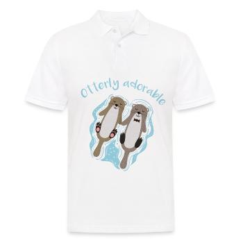Otterly Adorable Otter Seeotter Liebespaar Liebe - Männer Poloshirt - Weiß - Vorne - Kai (181cm)