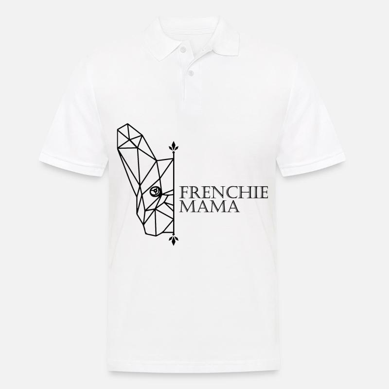 Frenchie Mama - Männer Poloshirt - Weiß