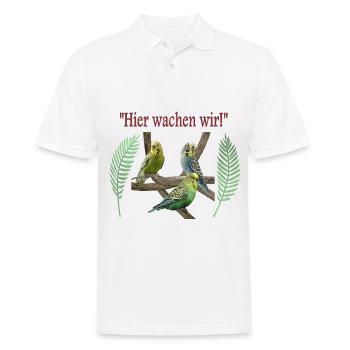 Wellensittiche - Männer Poloshirt - Weiß - Vorne - Kai (181cm)