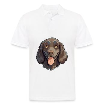 American Water Spaniel Hunderasse Aquarell Cartoo - Männer Poloshirt - Weiß - Vorne - Kai (181cm)
