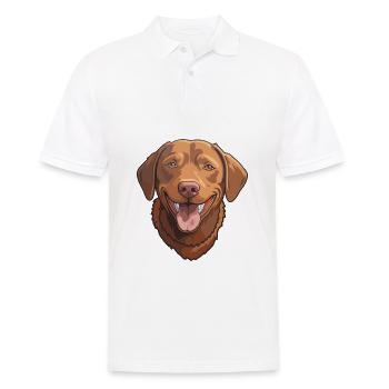 Chesapeake Bay Retriever Hunderasse Aquarellwagen - Männer Poloshirt - Weiß - Vorne - Kai (181cm)