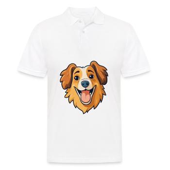Belgian Laekenoi Dog Breed Watercolor Cartoon Kawa - Men's Polo Shirt - white - Front - Kai (181cm)