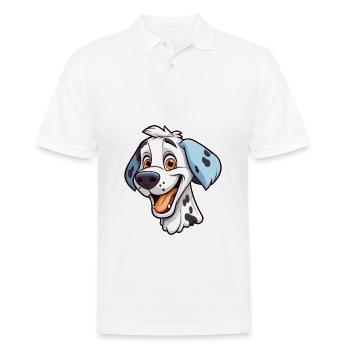 Dalmatinische Hunderasse Aquarell Cartoon Kawaii Clip - Männer Poloshirt - Weiß - Vorne - Kai (181cm)