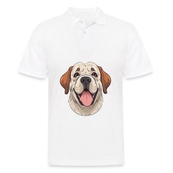 Mastiff chien race aquarelle dessin animé Kawaii Clipar - Polo Homme - blanc - Devant - Kai (181cm)