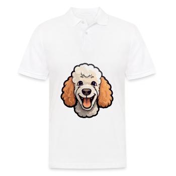 Caniche chien race aquarelle dessin animé Kawaii Clipart - Polo Homme - blanc - Devant - Kai (181cm)
