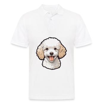 Caniche chien race aquarelle dessin animé Kawaii Clipart - Polo Homme - blanc - Devant - Kai (181cm)