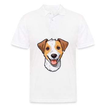 Parson Russell Terrier Hunderasse Aquarell Cartoo - Männer Poloshirt - Weiß - Vorne - Kai (181cm)