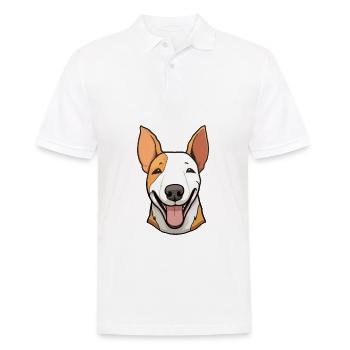 Miniatur Bullterrier Hunderasse Aquarell Cartoo - Männer Poloshirt - Weiß - Vorne - Kai (181cm)