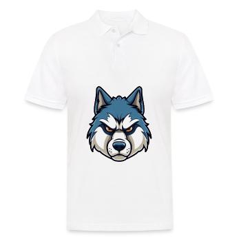 Husky chien race aquarelle dessin animé Kawaii Clipart - Polo Homme - blanc - Devant - Kai (181cm)