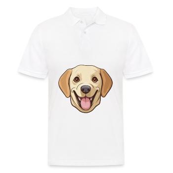 Labrador Retriever Hund Rasse Aquarell Karikatur Ka - Männer Poloshirt - Weiß - Vorne - Kai (181cm)