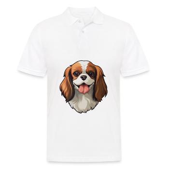Anglais Toy Spaniel Chien Race Aquarelle Dessin Animé K - Polo Homme - blanc - Devant - Kai (181cm)
