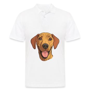 Rhodesian Ridgeback chien race aquarelle dessin animé K - Polo Homme - blanc - Devant - Kai (181cm)