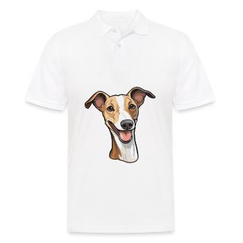 Whippet Hund Rasse Aquarell Karikatur Kawaii Clipar - Männer Poloshirt - Weiß - Vorne - Kai (181cm)