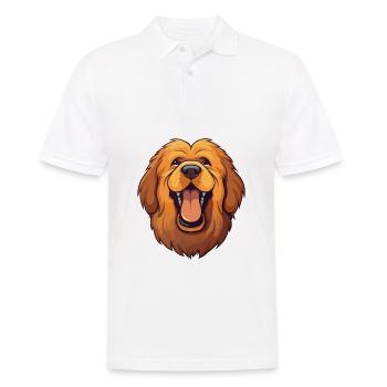 Tibetischer Mastiff Hunderasse Aquarell Karikatur Kawai - Männer Poloshirt - Weiß - Vorne - Kai (181cm)