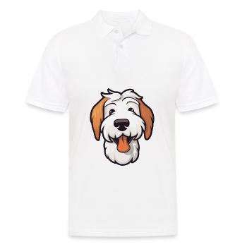 Sealyham Terrier Dog Breed Watercolor Cartoon Kawa - Men's Polo Shirt - white - Front - Kai (181cm)