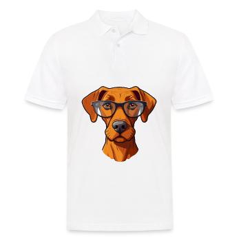 Rhodesian Ridgeback chien race aquarelle dessin animé K - Polo Homme - blanc - Devant - Kai (181cm)