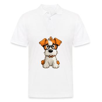 Draht Foxterrier Hunderasse Aquarell Karikatur Kawa - Männer Poloshirt - Weiß - Vorne - Kai (181cm)
