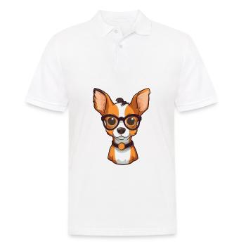 Spielzeug Foxterrier Hunderasse Aquarell Karikatur Kawai - Männer Poloshirt - Weiß - Vorne - Kai (181cm)