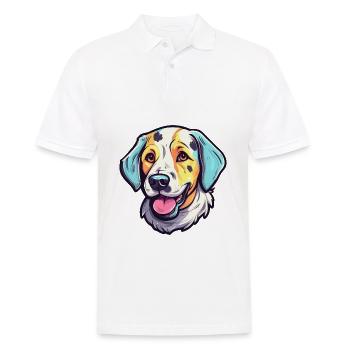 Akbash Hunderasse Aquarell Karikatur Kawaii Colorfu - Männer Poloshirt - Weiß - Vorne - Kai (181cm)