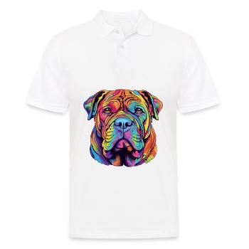 Shar Pei Hunderasse Aquarell Karikatur Kawaii Farbe - Männer Poloshirt - Weiß - Vorne - Kai (181cm)