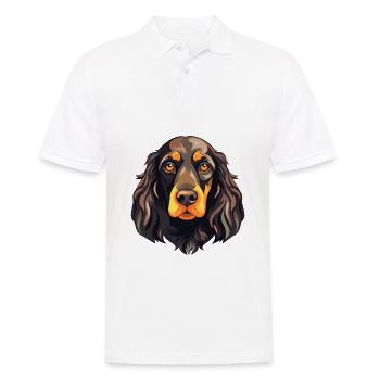 American Water Spaniel Hunderasse Aquarell Cartoo - Männer Poloshirt - Weiß - Vorne - Kai (181cm)