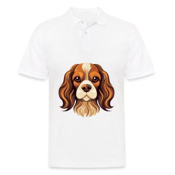Anglais Toy Spaniel Chien Race Aquarelle Dessin Animé K - Polo Homme - blanc - Devant - Kai (181cm)