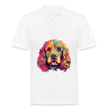 Cockapoo Hunderasse Aquarell Karikatur Kawaii Farbe - Männer Poloshirt - Weiß - Vorne - Kai (181cm)