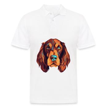 American Water Spaniel Hunderasse Aquarell Cartoo - Männer Poloshirt - Weiß - Vorne - Kai (181cm)