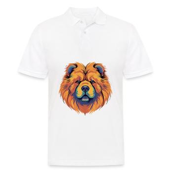 Chow Chow Hunderasse Aquarell Karikatur Kawaii Colo - Männer Poloshirt - Weiß - Vorne - Kai (181cm)