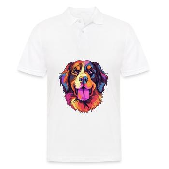 Hovawart Hunderasse Aquarell Karikatur Kawaii Farbe - Männer Poloshirt - Weiß - Vorne - Kai (181cm)