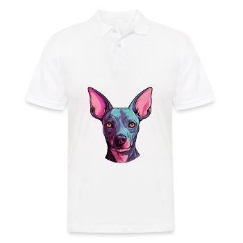 American Hairless Terrier Hunderasse Aquarell Auto - Männer Poloshirt - Weiß - Vorne - Kai (181cm)