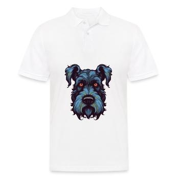 Kerry Blue Terrier Hunderasse Aquarell Karikatur Ka - Männer Poloshirt - Weiß - Vorne - Kai (181cm)