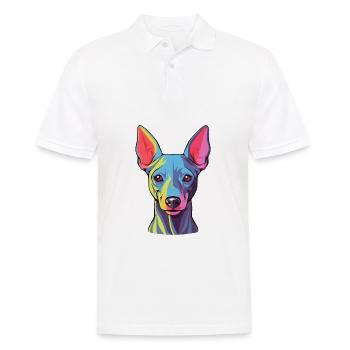 American Hairless Terrier Hunderasse Aquarell Auto - Männer Poloshirt - Weiß - Vorne - Kai (181cm)