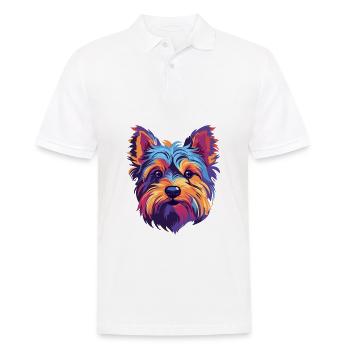 YORKIES Hunderasse Aquarell Karikatur Kawaii Colorf - Männer Poloshirt - Weiß - Vorne - Kai (181cm)