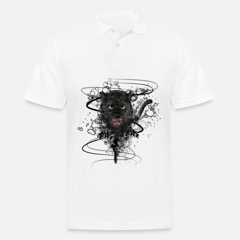 Der Schwarze Panther - Männer Poloshirt - Weiß
