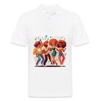 Disco-Nacht - Männer Poloshirt - Weiß - Vorne - Kai (181cm)