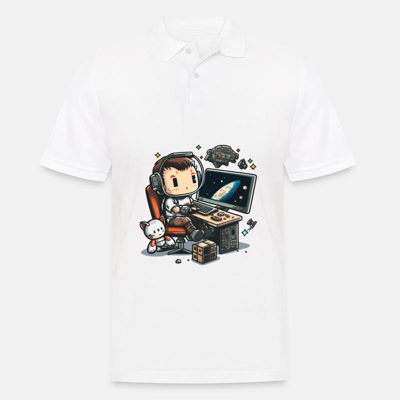 Cosmic Coding - Men's Polo Shirt - white