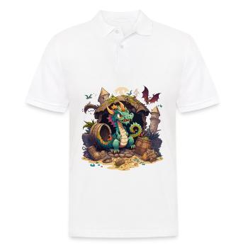 The Dragons Hoard - Men's Polo Shirt - white - Front - Kai (181cm)