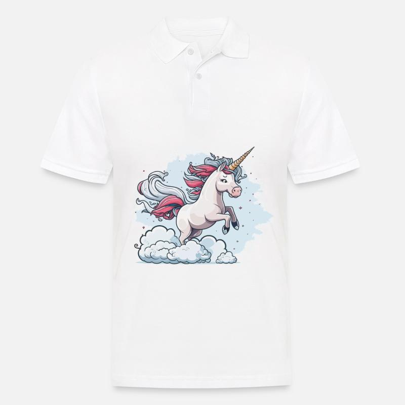 Verzauberter Flug - Männer Poloshirt - Weiß