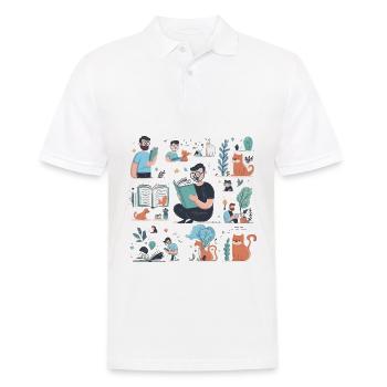 Voyage en train: Voyage panoramique - Polo Homme - blanc - Devant - Kai (181cm)