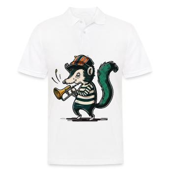 Trompettiste Skunk - Polo Homme - blanc - Devant - Kai (181cm)