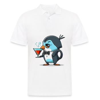 Ausgefallener Pinguin - Männer Poloshirt - Weiß - Vorne - Kai (181cm)