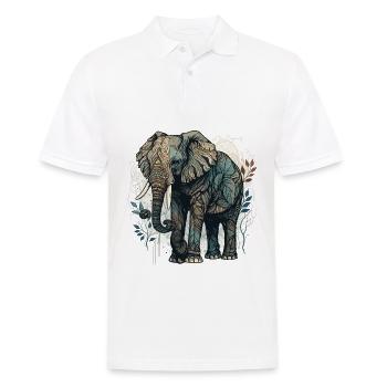Fierté africaine - Polo Homme - blanc - Devant - Kai (181cm)