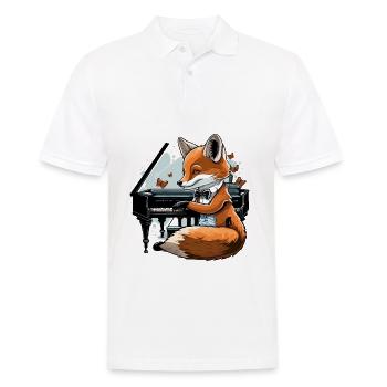 Klassischer Fuchs - Männer Poloshirt - Weiß - Vorne - Kai (181cm)