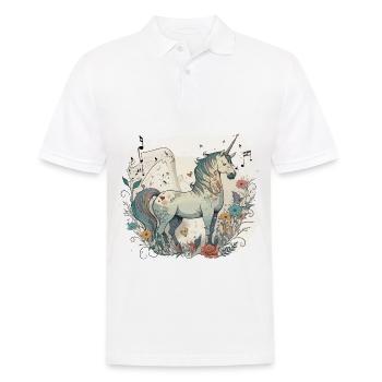 Musik in der Luft - Männer Poloshirt - Weiß - Vorne - Kai (181cm)