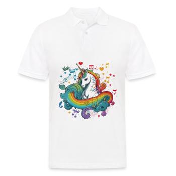 Rainbow Rhapsody - Männer Poloshirt - Weiß - Vorne - Kai (181cm)