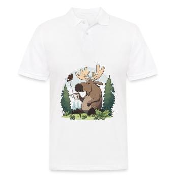 Elch Mornin Joe - Männer Poloshirt - Weiß - Vorne - Kai (181cm)