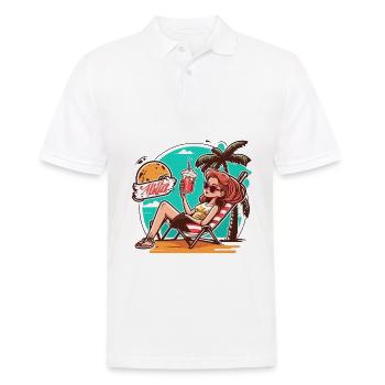 Vibes insulaires - Polo Homme - blanc - Devant - Kai (181cm)
